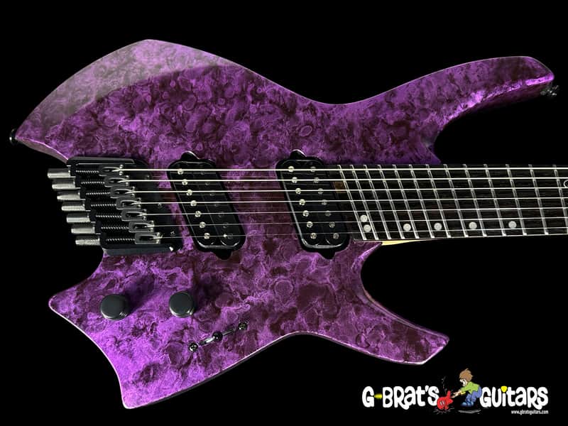 2024 Ormsby Goliath GTR 7 String Roberto Barros Signature Headless Multi-Scale ~ Cyborg Purple image 1