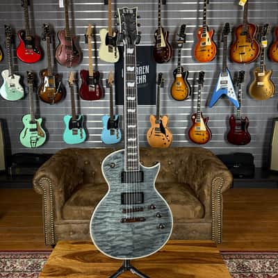 ESP LTD EC-401 QM See Thru Black Satin - 3,292 kg - SN# W22121275 - NEW image 2