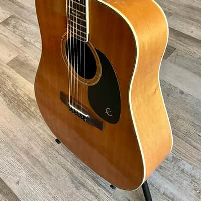 1970s Epiphone Dreadnought Acoustic Guitar image 5