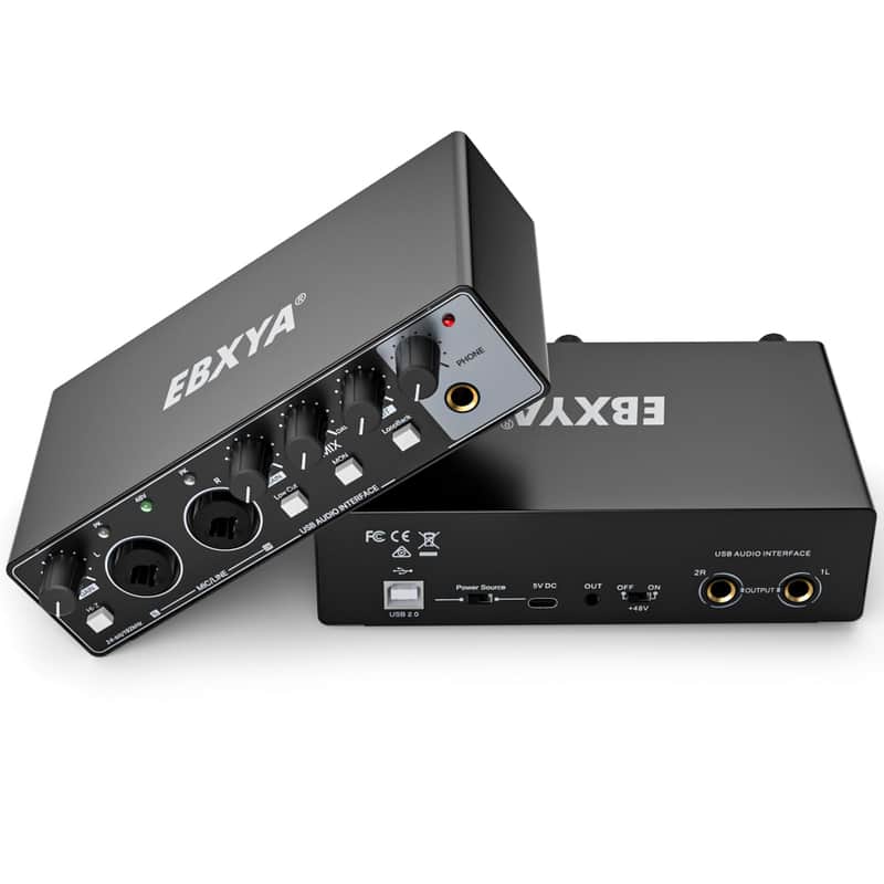 2X2 Usb Audio Interface For Recording, Streaming And Podcasting, 24Bit/196Khz High-Fidelity, Studio Quality Audio Interface For Guitarist, Vocalist, Podcaster Or Producer image 1