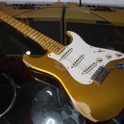 Fender Custom Shop ’55 Stratocaster Kyle McMillin Masterbuilt 2020 - Frost Gold Relic image 17