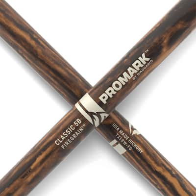 Promark Hickory Fire Grain Drum Sticks - 5B image 4