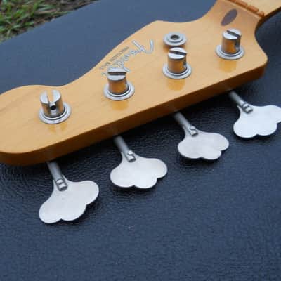 1982 Fender Fullerton USA 57RI Reissue Precision P Bass Neck Tuners Tree Plate Strap Button NICE! image 7