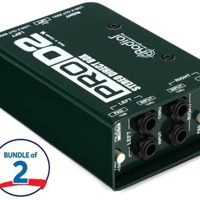 Radial ProD2 2-channel Passive Instrument Direct Box (2-Pack) image 2