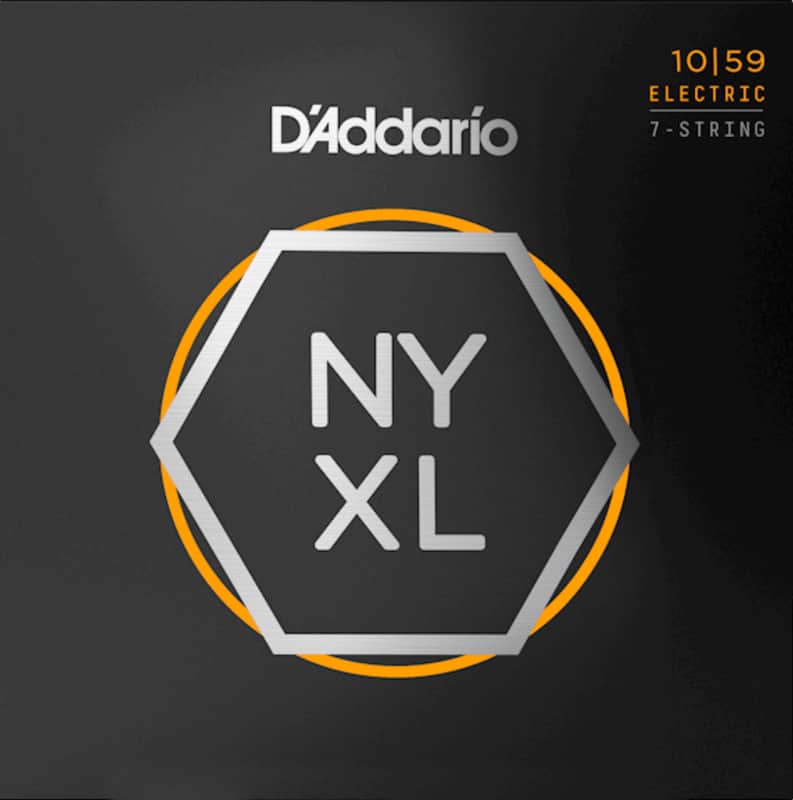 D'Addario NYXL1059 Nickel Wound 7-String Electric Strings, Regular Light, 10-59 image 1