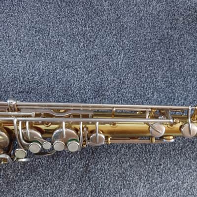 Borgani 0166S Vintage Tenor Saxophone 1980s - Gold Lacquer with Silver Nickel Keys image 4