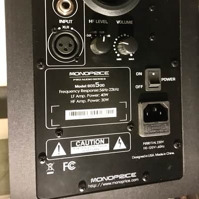 Monoprice 605 500 PRO AUDIO SERIES Powered Monitor 2015 black image 3