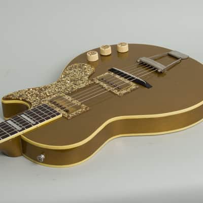Premier Model 75 Solid Spanish Solid Body Electric Guitar (1954), black tolex hard shell case. image 7