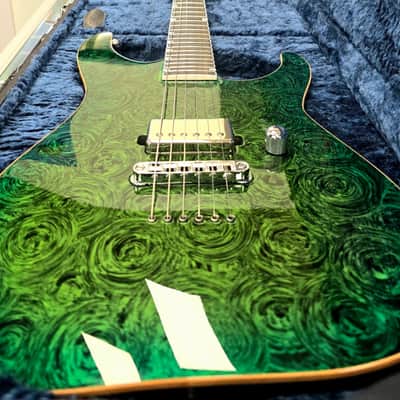 ESP USA Custom Shop M-I M-1 NTB TOM NT 2021 - Lime burst marble swirl image 1