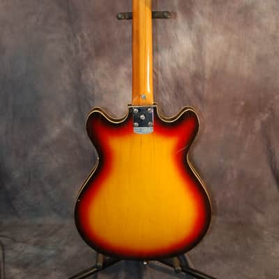 Teisco Del Rey Model EP-8T Slimline Dual Ry Cooder Style Pickups 1960's Sunburst image 11