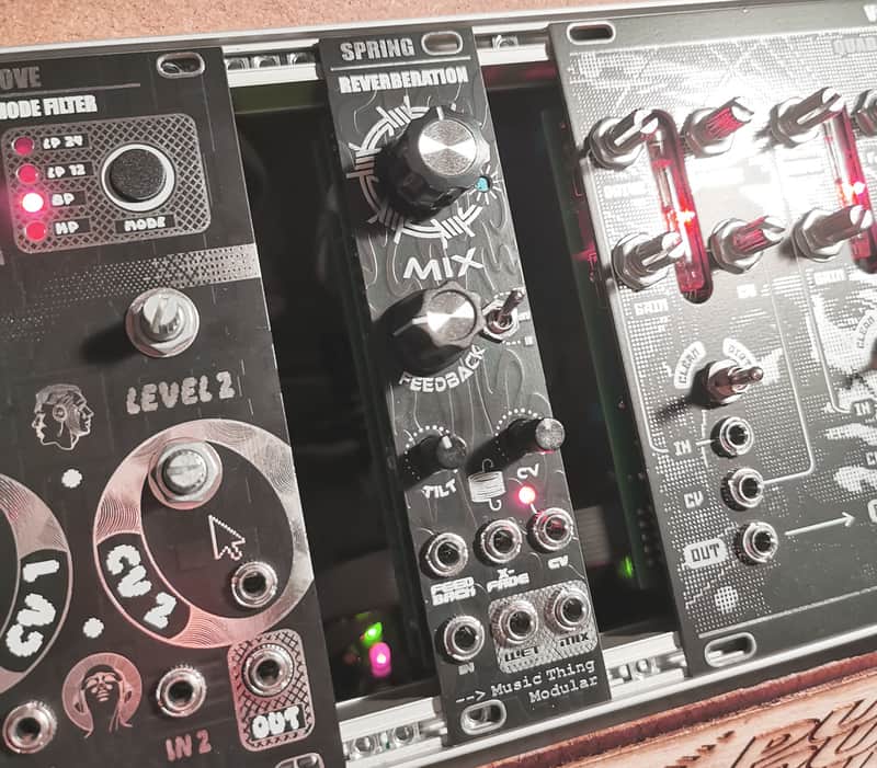Spring Reverb MKII - Music Thing Modular (with tank) | 6HP Eurorack DIY - Unique Panel image 1