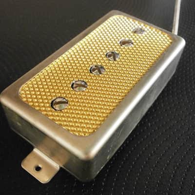 Q pickups Humbucker Sized P90s Set GOLD FOIL Raw cover PAF Fits Gibson Epi Greco Ibanez P90 Tone image 9