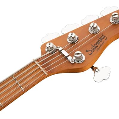 Sadowsky MetroExpress 21-Fret Vintage M Bass Morado Fingerboard 5-String - Solid Olympic White High Polish image 4