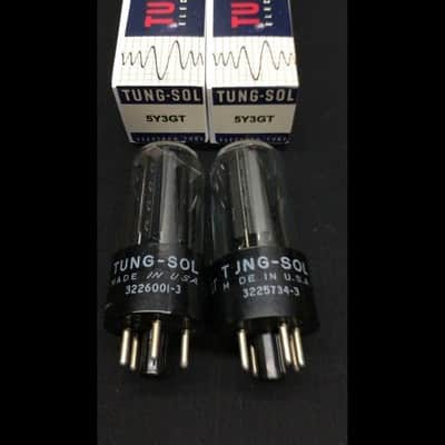 GREAT PAIR TUNG SOL 5Y3GT Vintage RECTIFIER Radio Amp VACUUM TUBES O.9769 image 1