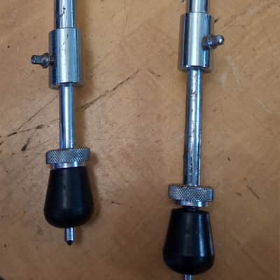 Pearl Export Bass Drum Spurs Legs Hardware Mounts Pair 90s - Chrome image 2