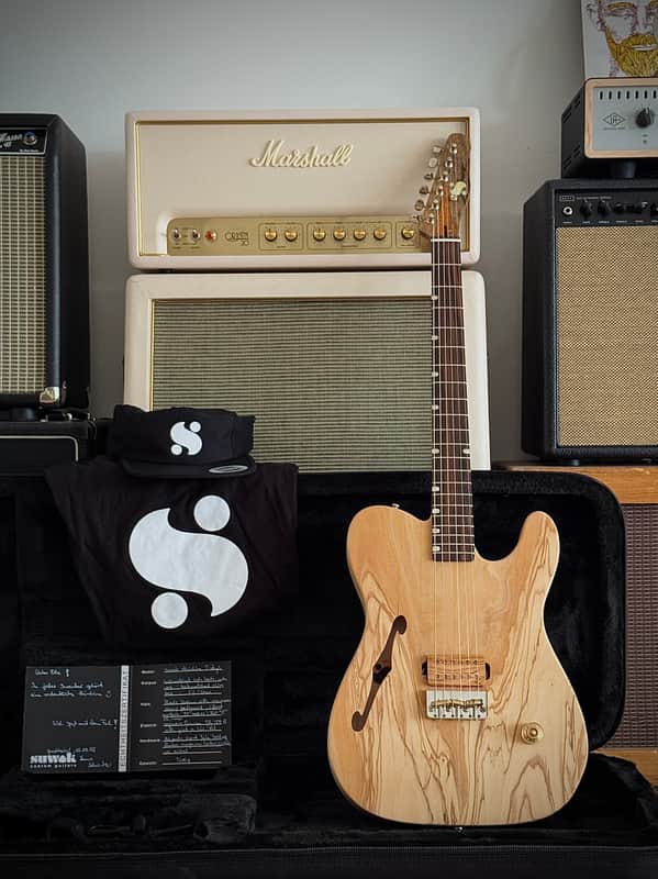 Suwak Custom Guitars Thinline T "Jr." Natural Esche & Olive Body, Korina Hals, Ebenholz Griffbrett uvm. 2026 - Natural image 1