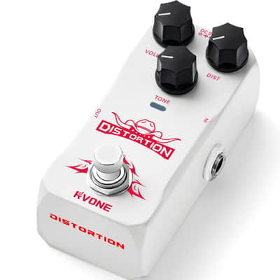 RVONE High Gain Distortion Pedal for Electric Guitar, Aluminum Guitar Pedal, Analog Guitar Effects Pedal for Compact Stage & Studio Pedal, True Bypass image 1