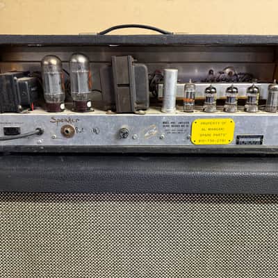 Silvertone Model 1484 Twin Twelve 60-Watt Guitar Head 1960s - Gray image 4