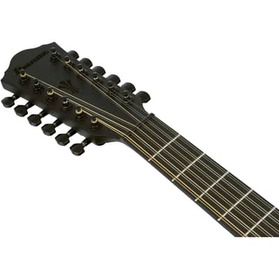 Ibanez AEG1221 AEG 12-String Acoustic Electric Guitar - Black Out image 7