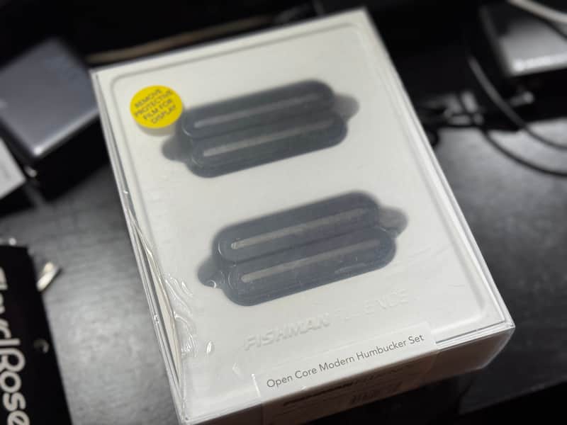 Fishman Fluence PRF-M07-SBB Open Core 7 String Modern Humbucker Set 3 Voices Black/Black Nickel Blades image 1