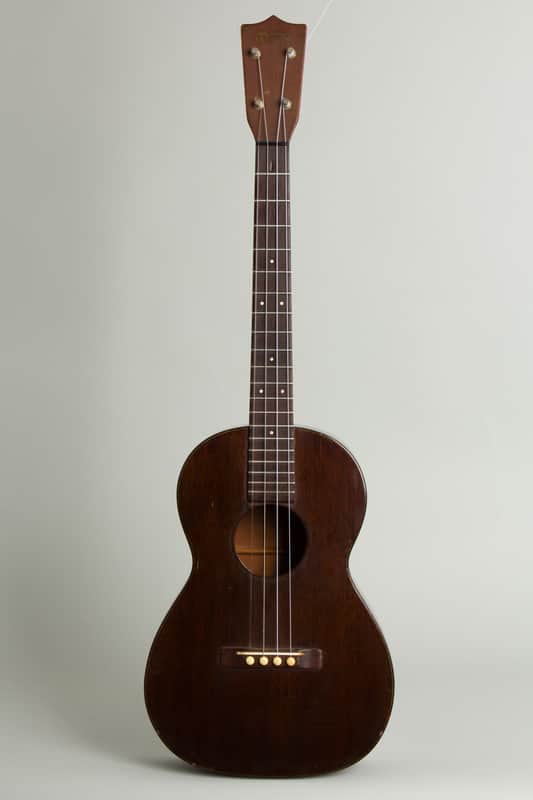 C. F. Martin  Baritone Ukulele (1960s), black soft shell case. image 1