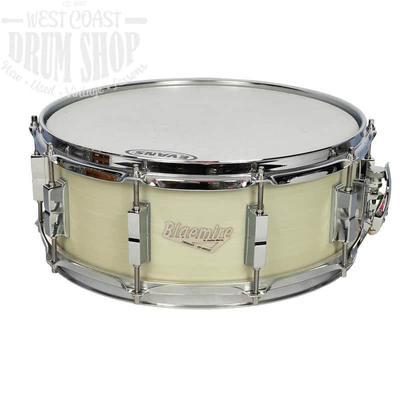 Used Jenkins-Martin Blaemire 50th Anniversary 5x14 Spun Fiberglass Snare Drum White with Gig Bag image 1