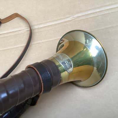 Vintage  FÜRST Fuerst PLESS Jagdhorn leater Ledergurt Jagd hunting Horn Germany image 5
