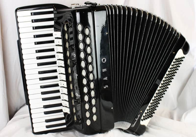 8116 - Black Sano Stereo Thirty Piano Accordion LMMH 41 120 image 1