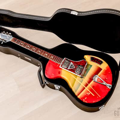 1960s Wandré Rock Oval Vintage Aluminum Neck Guitar w/ Case, Italy image 17