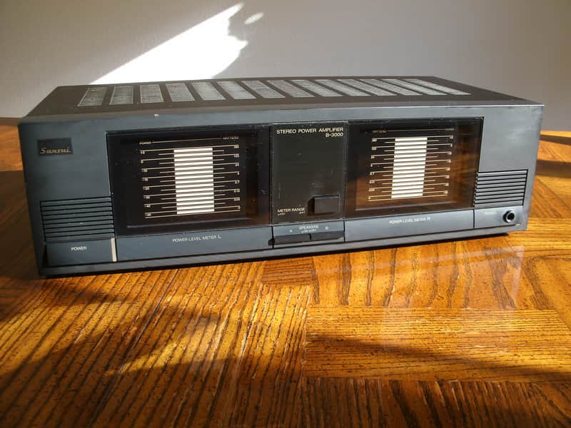 VINTAGE SANSUI B-3000 STEREO POWER AMP AMPLIFIER 120Wx2-METERS-FAN-TESTED image 1