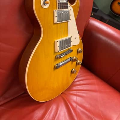 2014 Gibson Custom Shop '58 Les Paul Plaintop Reissue Lemon Burst VOS image 2