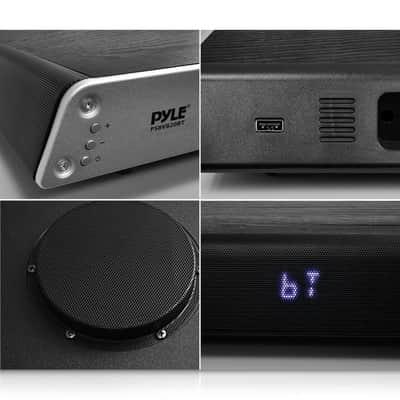 Pyle Bluetooth HD Tabletop TV Sound Bar Speaker System – HDMI, 2.1 Channel image 4