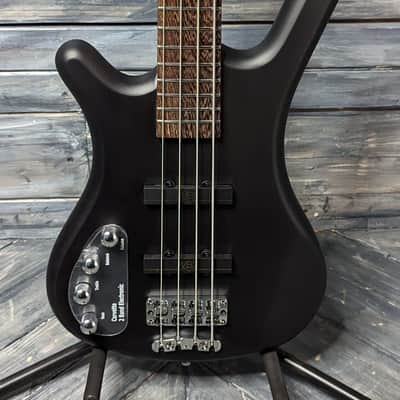 Warwick Left Handed RockBass Corvette Basic 4-String Electric Bass Nirvana Black Transparent Satin image 1