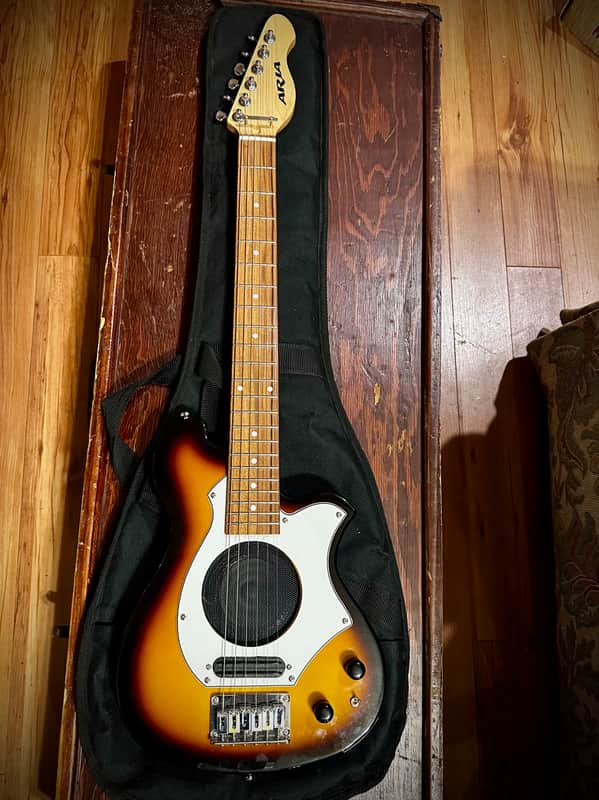 Aria Travel Guitar with Built In Speaker and Gig Bag image 1