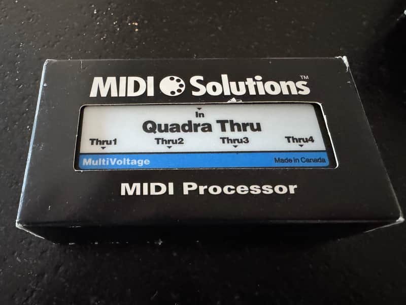 **LIKE NEW-IN BOX-ONE OWNER** MIDI Solutions Quadra Thru 4 Output MIDI Thru Box image 1