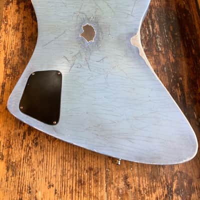 Loïc Le Pape Fire Steelbird Guitar Relic Blue image 3