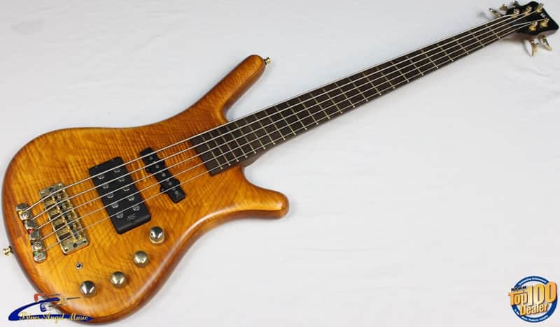 Warwick FNA Jazzman 5 String Bass w/ Gig Bag, Flamed Maple Top
