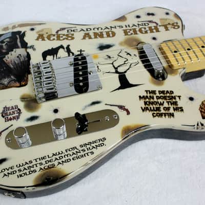 Custom Painted and Upgraded Fender Squier Telecaster Affinity Series - Custom Aged and Worn With Graphics image 13