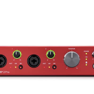 Focusrite Clarett +2Pre USB Audio Interface 2010s - Red image 1