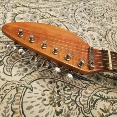 1960s Korina Wood Solidbody 2" Thick, Futuristic Guitar, Unknown Maker, Modeled After 1958-59 Gibson image 14