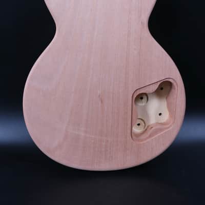 Left Hand Electric Guitar Body Mahogany Flame Maple Guitar Parts image 2