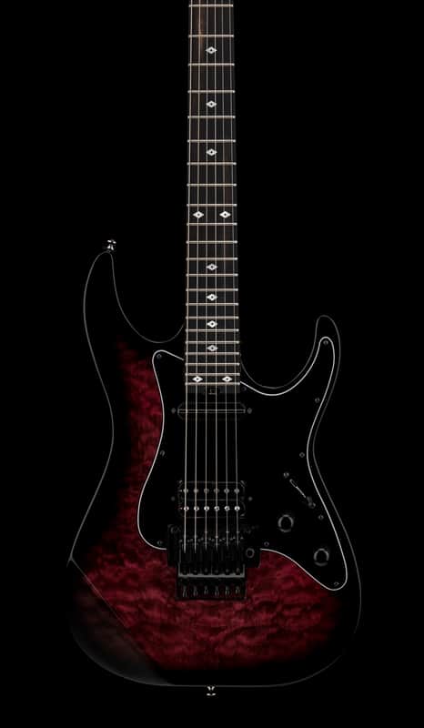 Kramer Volante Quilt HSFR (2024) - Magenta Burst #26165 with Original Gig Bag image 1