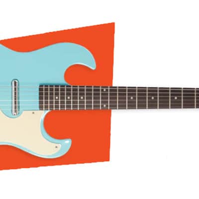 Silvertone Double Cut Bolt-on Lipstick Pickups - Light Blue (1449DBL) image 6