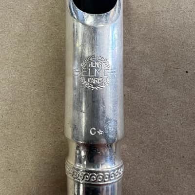 Used Selmer Paris C* C Star Metal Alto Sax Saxophone Mouthpiece with Cap & Ligature image 4