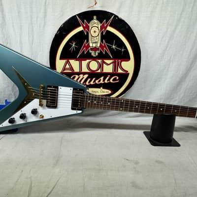 Gibson USA Custom Shop '59 1959 Reissue Flying V Guitar with COA + Case - Pelham Blue image 2