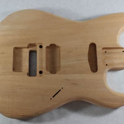 Unfinished Mahogany HxS guitar body - fits Fender Strat Stratocaster neck Floyd Rose J1342 image 1