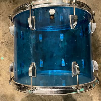 Ludwig Vistalite 15” tom 70s - Blue image 2