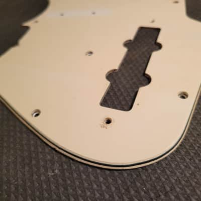 Vintage 1970-1973 Fender Jazz Bass Pickguard - White 3-Ply - 1971 1972 1970s 70s J image 8