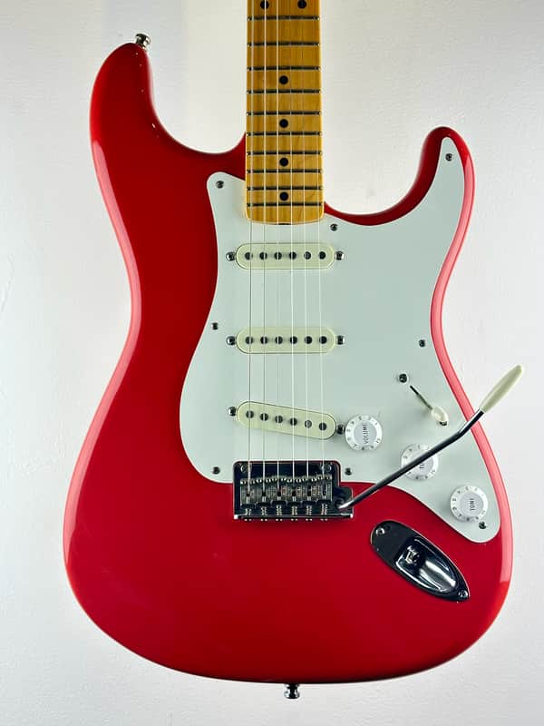 Fender Vintage Hot Rod '50s Stratocaster 2014 Fiesta Red Very Rare Made For One Year With Case