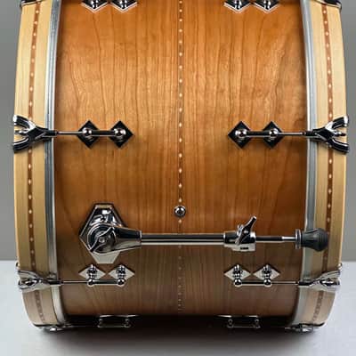 Craviotto 20/12/14" Solid Cherry Drum Set w/ Cherry Inlay - Kit #1161 image 8